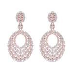 Load image into Gallery viewer, Classic earrings in rose gold with white diamonds of 5.40 ct in weight
