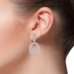 Load image into Gallery viewer, Classic earrings in rose gold with white diamonds of 5.40 ct in weight
