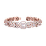 Load image into Gallery viewer, Statement bracelet in rose gold with white diamonds of 3.09 ct in weight
