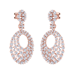 Load image into Gallery viewer, Classic earrings in rose gold with white diamonds of 5.40 ct in weight
