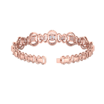 Load image into Gallery viewer, Statement bracelet in rose gold with white diamonds of 1.77 ct in weight
