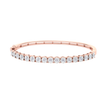 Load image into Gallery viewer, Bangle with miracle plates in yellow gold with white diamonds of 1.53 ct in weight
