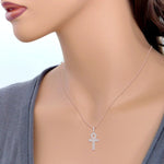 Load image into Gallery viewer, Ankh pendant in white gold with white diamonds of 1.77 ct in weight
