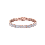 Load image into Gallery viewer, Baguette tennis bracelet in white gold with white diamonds of 5.20 ct in weight
