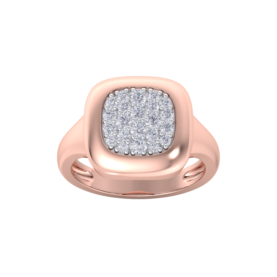 Diamond ring in rose gold with white diamonds of 0.41 ct in weight