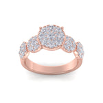 Load image into Gallery viewer, Bridal ring in rose gold with white diamonds of 2.29 ct in weight
