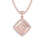 Load image into Gallery viewer, Square Pendant in yellow gold with white diamonds of 0.61 ct in weight
