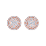 Load image into Gallery viewer, 3 in 1 earrings in rose gold with white diamonds of 0.79 ct in weight
