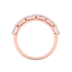 Load image into Gallery viewer, Baguette half eternity ring in rose gold with white diamonds of 2.28 ct in weight
