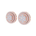 Load image into Gallery viewer, 3 in 1 earrings in white gold with white diamonds of 0.79 ct in weight
