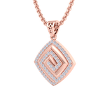 Load image into Gallery viewer, Square Pendant in yellow gold with white diamonds of 0.61 ct in weight
