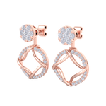 Load image into Gallery viewer, Drop earrings in yellow gold with white diamonds of 1.14 ct in weight
