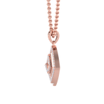 Load image into Gallery viewer, Square Pendant in rose gold with white diamonds of 0.61 ct in weight
