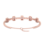 Load image into Gallery viewer, Bracelet in rose gold with baguette white diamonds of 2.10 ct in weight
