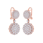 Load image into Gallery viewer, Drop earrings in white gold with white diamonds of 2.52 ct in weight
