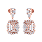 Load image into Gallery viewer, Drop earrings in white gold with white diamonds of 3.00 ct in weight
