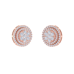 Load image into Gallery viewer, 3 in 1 earrings in rose gold with white diamonds of 0.79 ct in weight
