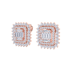 Load image into Gallery viewer, Elegant stud earrings in rose gold with white diamond of 1.43 ct in weight
