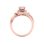 Load image into Gallery viewer, Engagement ring in rose gold with white diamonds of 0.26 ct in weight
