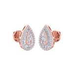 Load image into Gallery viewer, Pear shaped earrings in rose gold with white diamonds of 0.79 ct in weight
