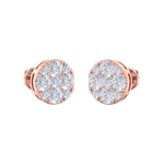 Load image into Gallery viewer, Round stud earrings in white gold with white diamonds of 2.45 ct in weight
