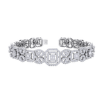 Load image into Gallery viewer, Statement bracelet in white gold with white diamonds of 3.09 ct in weight
