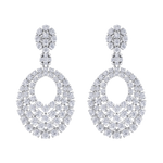 Load image into Gallery viewer, Classic earrings in white gold with white diamonds of 5.40 ct in weight
