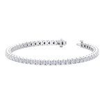 Load image into Gallery viewer, Tennis bracelet in yellow gold with white diamonds of 5.72 ct in weight
