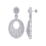 Load image into Gallery viewer, Classic earrings in white gold with white diamonds of 5.40 ct in weight
