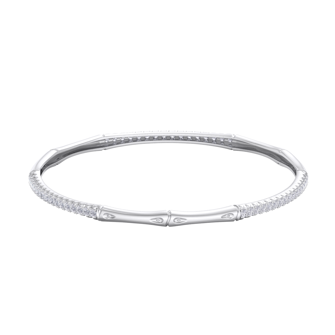 Classic bracelet in white gold with white diamonds of 2.40 ct in weight