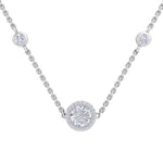 Load image into Gallery viewer, Beautiful Necklace in rose gold with white diamonds of 0.37 ct in weight
