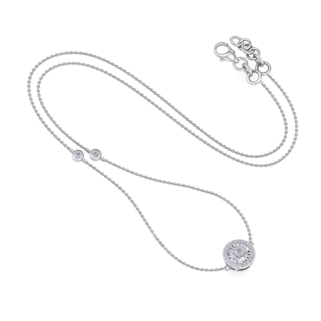 Beautiful Necklace in white gold with white diamonds of 0.37 ct in weight