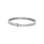 Load image into Gallery viewer, Baguette tennis bracelet in white gold with white diamonds of 4.18 ct in weight
