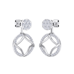 Load image into Gallery viewer, Drop earrings in yellow gold with white diamonds of 1.14 ct in weight
