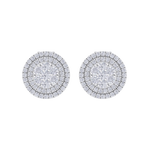 Load image into Gallery viewer, 3 in 1 earrings in white gold with white diamonds of 0.79 ct in weight
