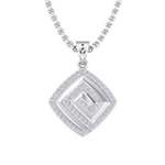 Load image into Gallery viewer, Square Pendant in rose gold with white diamonds of 0.61 ct in weight
