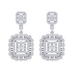 Load image into Gallery viewer, Drop earrings in white gold with white diamonds of 3.00 ct in weight
