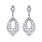 Load image into Gallery viewer, Drop earrings in yellow gold with white diamonds of 4.05 ct in weight
