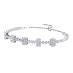 Load image into Gallery viewer, Bracelet in white gold with baguette white diamonds of 2.10 ct in weight
