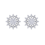 Load image into Gallery viewer, Stud earrings in yellow gold with white diamonds of 0.89 ct in weight
