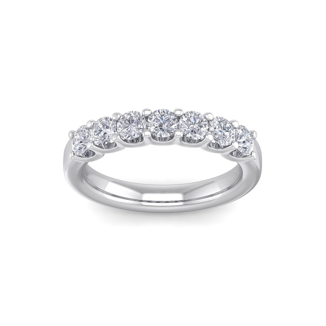 Pavé diamond ring in white gold with white diamonds of 1.10 ct in weight