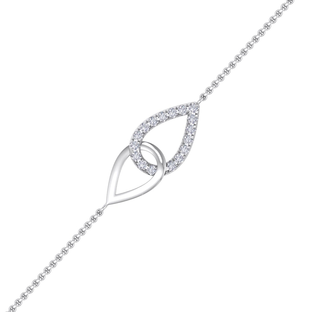 Bracelet in white gold with white diamonds of 0.51 ct in weight