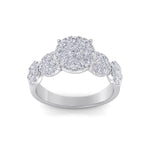 Load image into Gallery viewer, Bridal ring in white gold with white diamonds of 2.29 ct in weight
