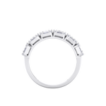 Load image into Gallery viewer, Anniversary ring with baguette white diamonds in white gold with white diamonds of 2.03 ct in weight
