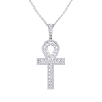 Load image into Gallery viewer, Ankh pendant in white gold with white diamonds of 1.77 ct in weight
