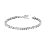 Load image into Gallery viewer, Tennis bracelet in yellow gold with white diamonds of 0.88 ct in weight
