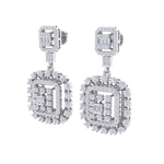 Load image into Gallery viewer, Drop earrings in yellow gold with white diamonds of 3.00 ct in weight
