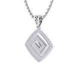 Load image into Gallery viewer, Square Pendant in rose gold with white diamonds of 0.61 ct in weight
