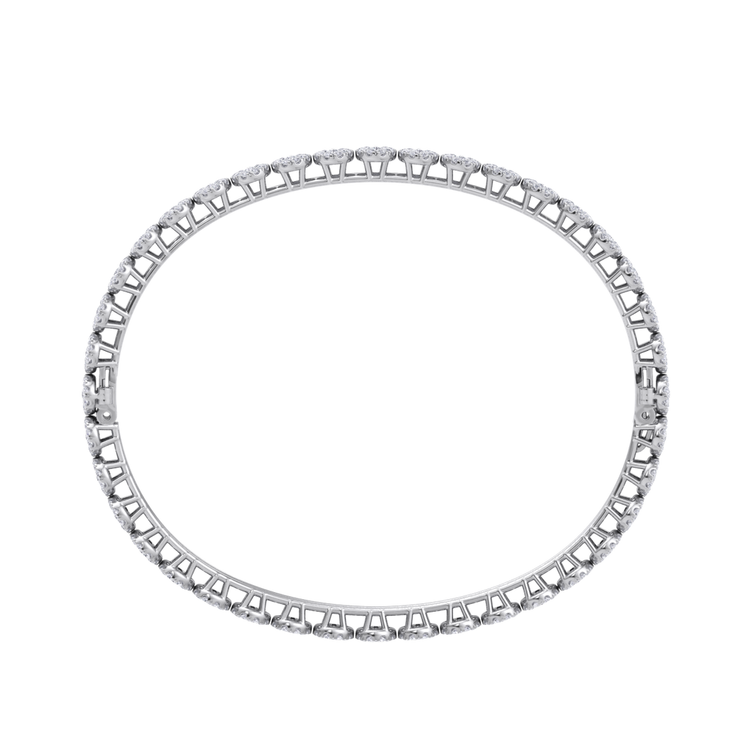 Diamond bracelet in rose gold with white diamonds of 2.28 ct in weight