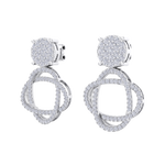 Load image into Gallery viewer, 3 in 1 earrings in rose gold with white diamonds of 1.01 ct in weight
